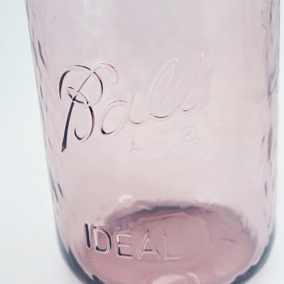 Ball Ideal Amethyst Purple Dimple Glass Jar Collector Edition Mason Quart NO LID - Picture 8 of 11